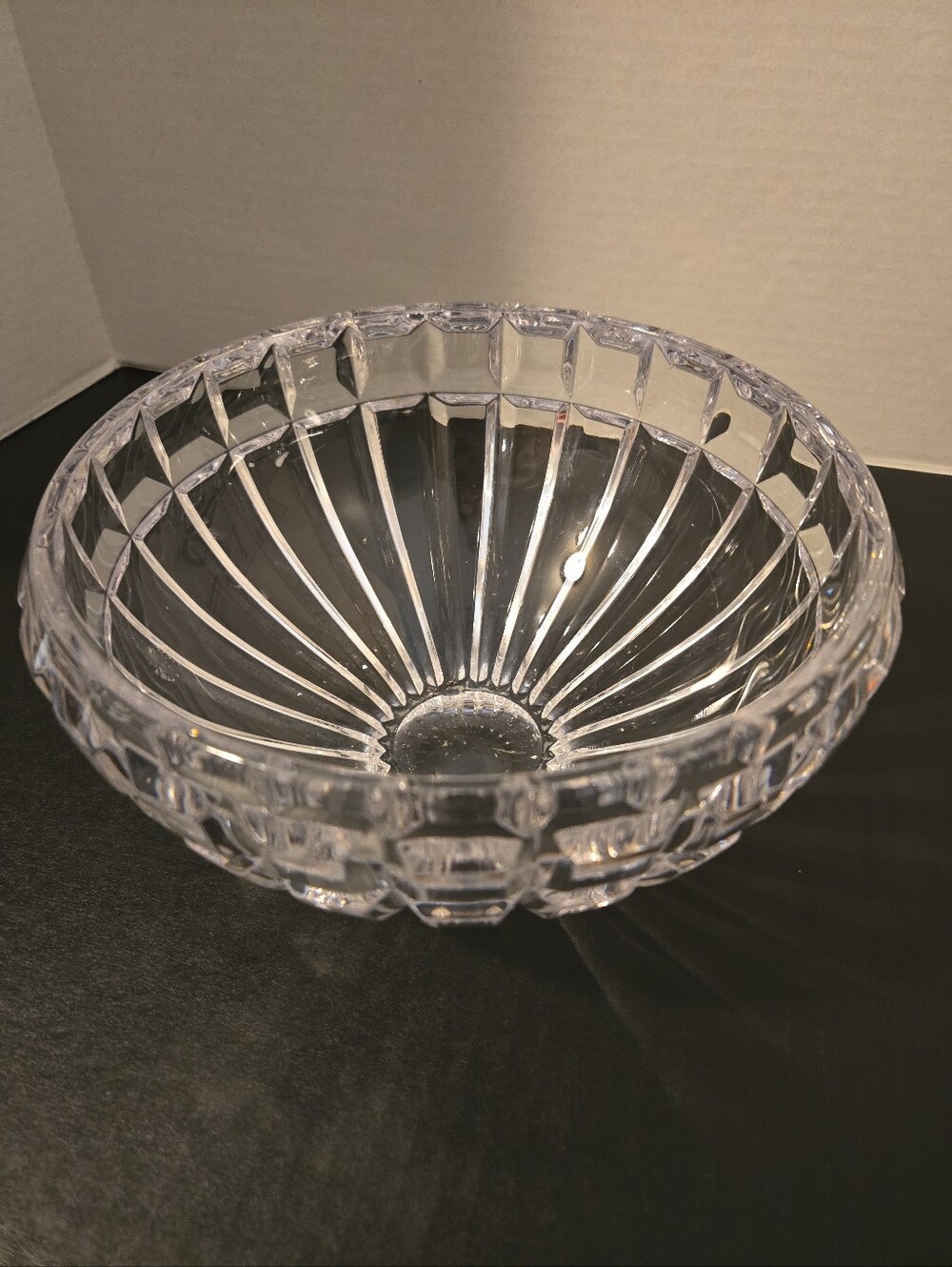 Vintage Mikasa Crystal Bowl Reflections Austria Heavy Cut Crystal 8" Stunning